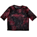 Black-Red - Front - Motley Crue Womens-Ladies Feelgood Mesh Crop Top