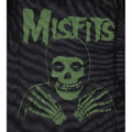 Black - Back - Misfits Womens-Ladies Green Hands Mesh Crop Top