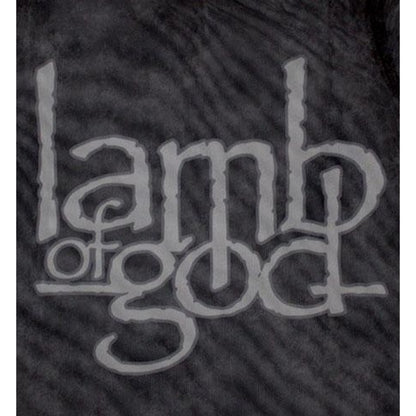 Black - Back - Lamb Of God Womens-Ladies Logo Mesh Crop Top