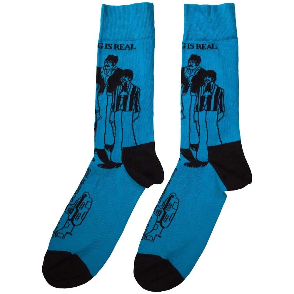Blue - Back - The Beatles Unisex Adult Sub & Band Outlines Socks