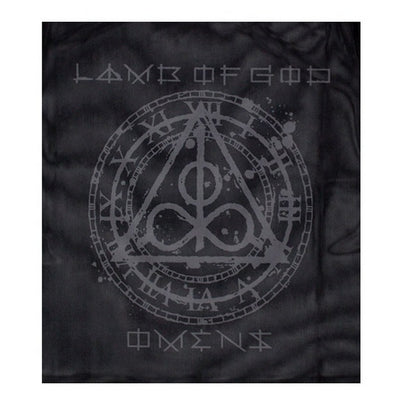 Black - Back - Lamb Of God Womens-Ladies Omens Clock Mesh Crop Top