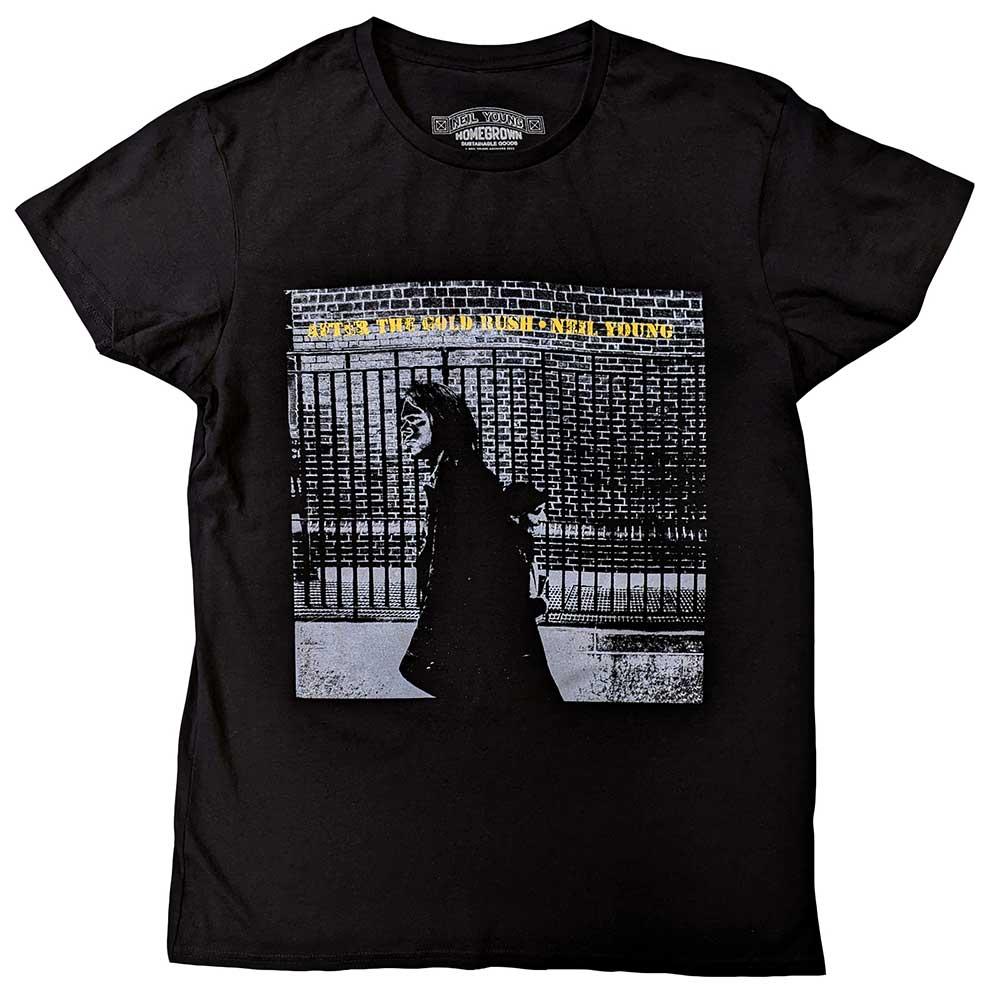 Black - Front - Neil Young Unisex Adult After The Gold Rush T-Shirt