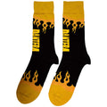 Black - Side - Pantera Unisex Adult Flames Socks