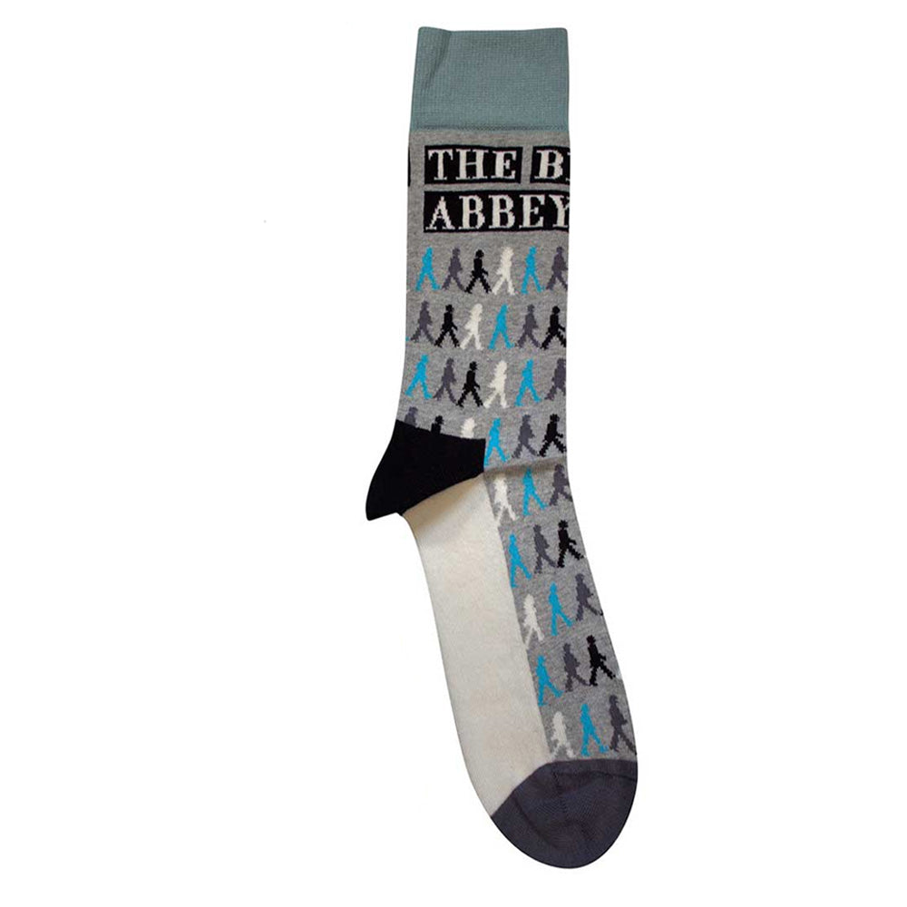 Grey - Back - The Beatles Unisex Adult Abbey Road Colours Crossing Socks