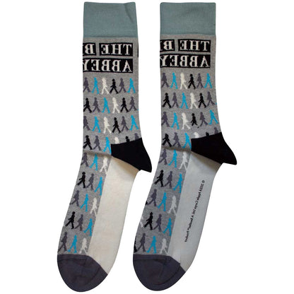 Grey - Side - The Beatles Unisex Adult Abbey Road Colours Crossing Socks