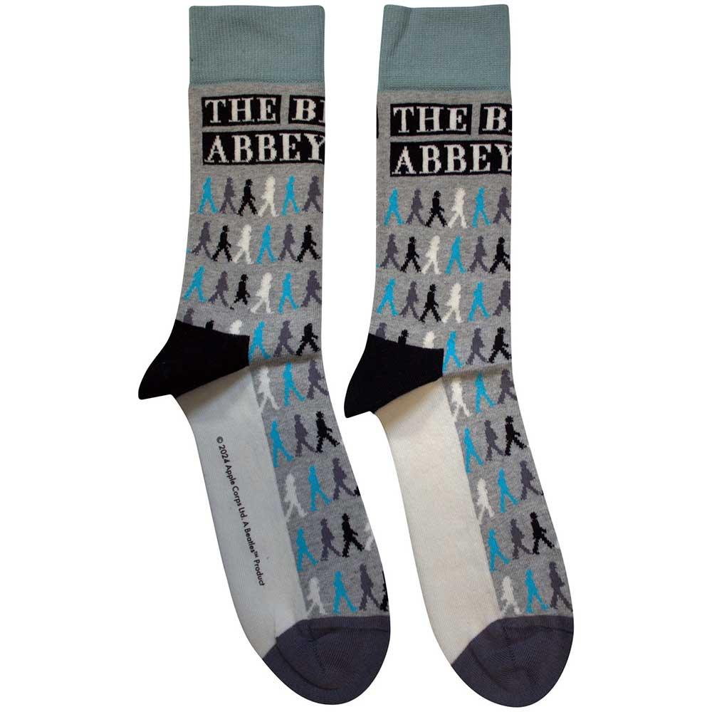 Grey - Front - The Beatles Unisex Adult Abbey Road Colours Crossing Socks