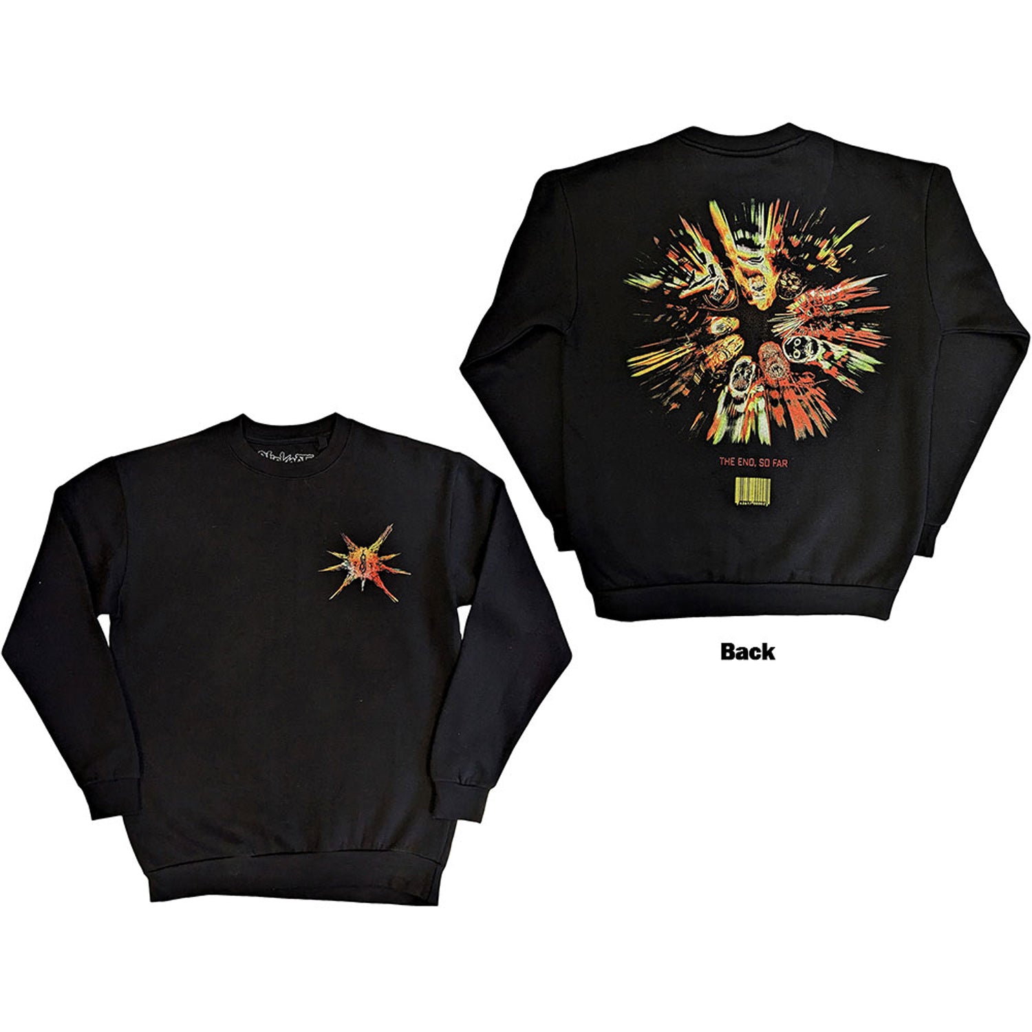 Black - Side - Slipknot Unisex Adult The End So Far Band Figures Back Print Sweatshirt