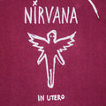Maroon Red - Back - Nirvana Unisex Adult In Utero Outline Pull Over Hoodie