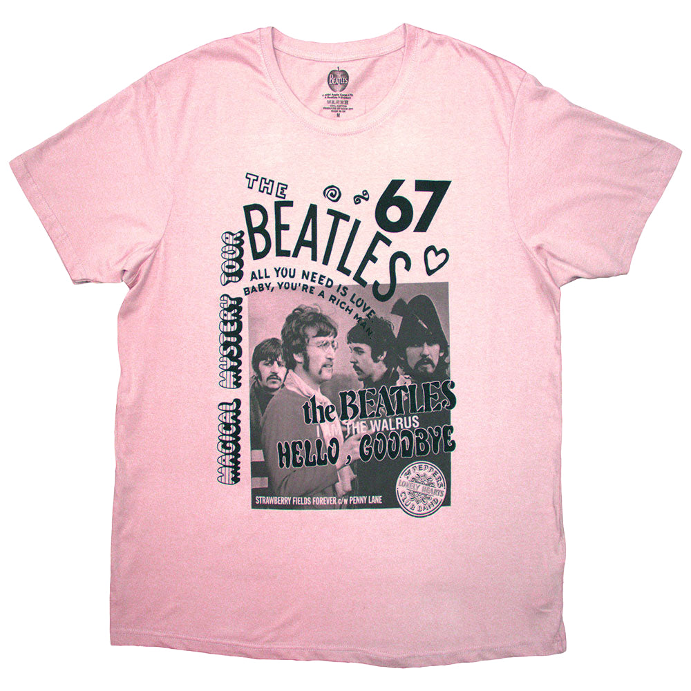 Pink - Front - The Beatles Unisex Adult 1967 T-Shirt