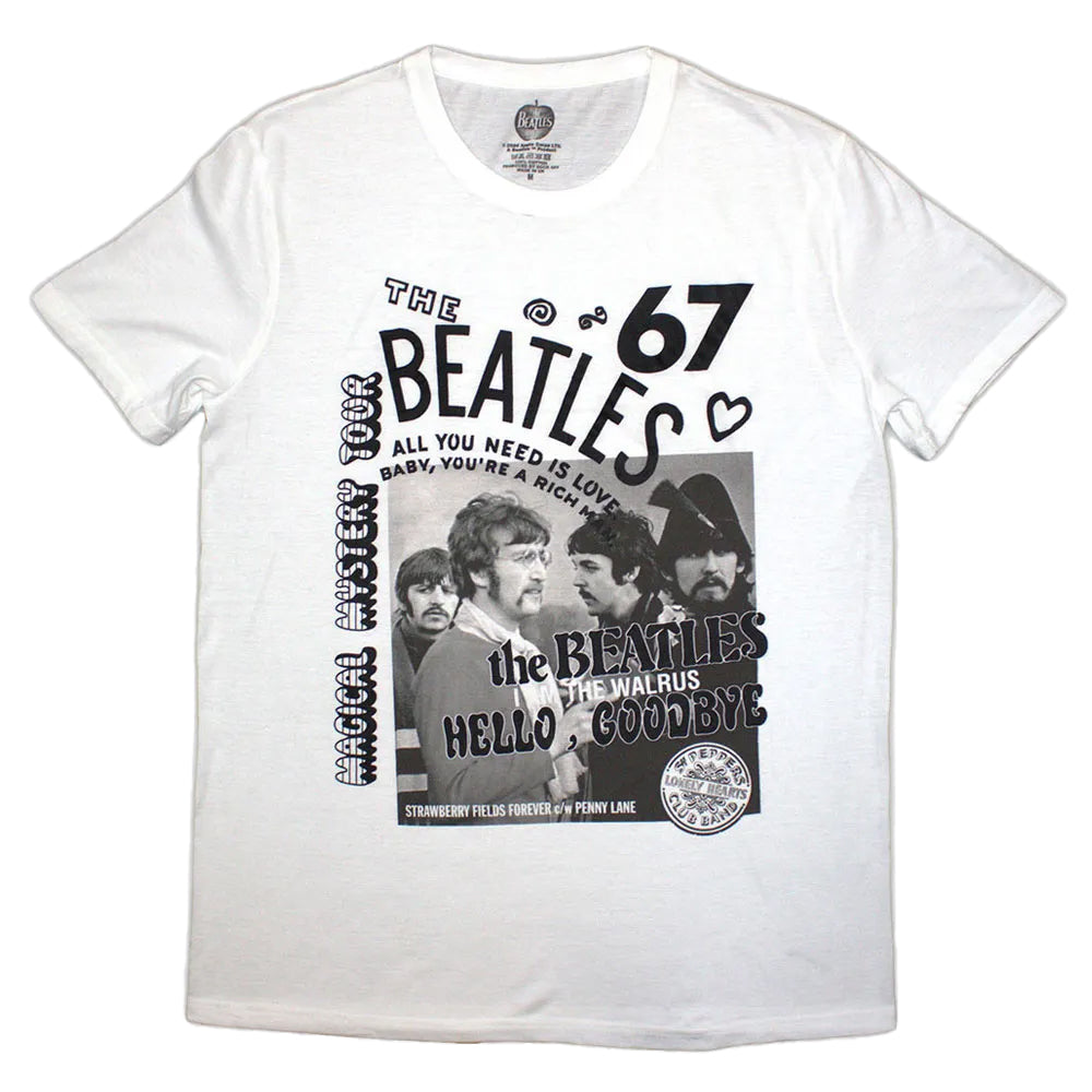 White - Front - The Beatles Unisex Adult 1967 T-Shirt