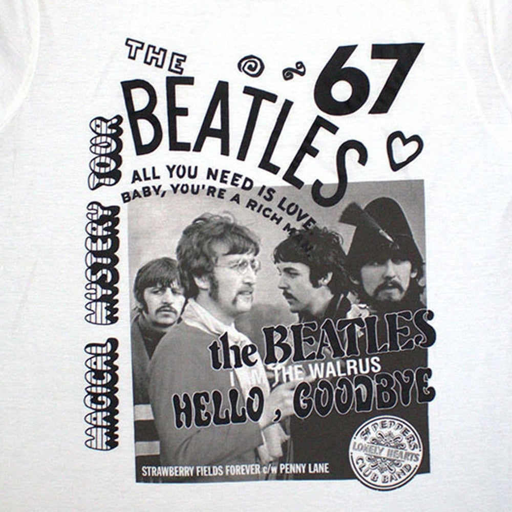 White - Back - The Beatles Unisex Adult 1967 T-Shirt