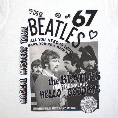White - Back - The Beatles Unisex Adult 1967 T-Shirt