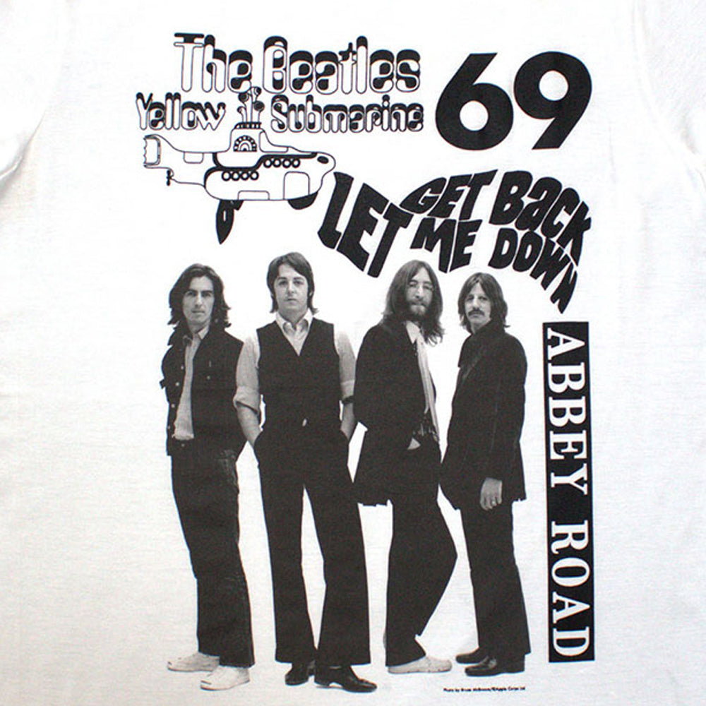 White - Back - The Beatles Unisex Adult 1969 T-Shirt