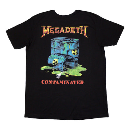 Black - Back - Megadeth Unisex Adult Contaminated Back Print T-Shirt