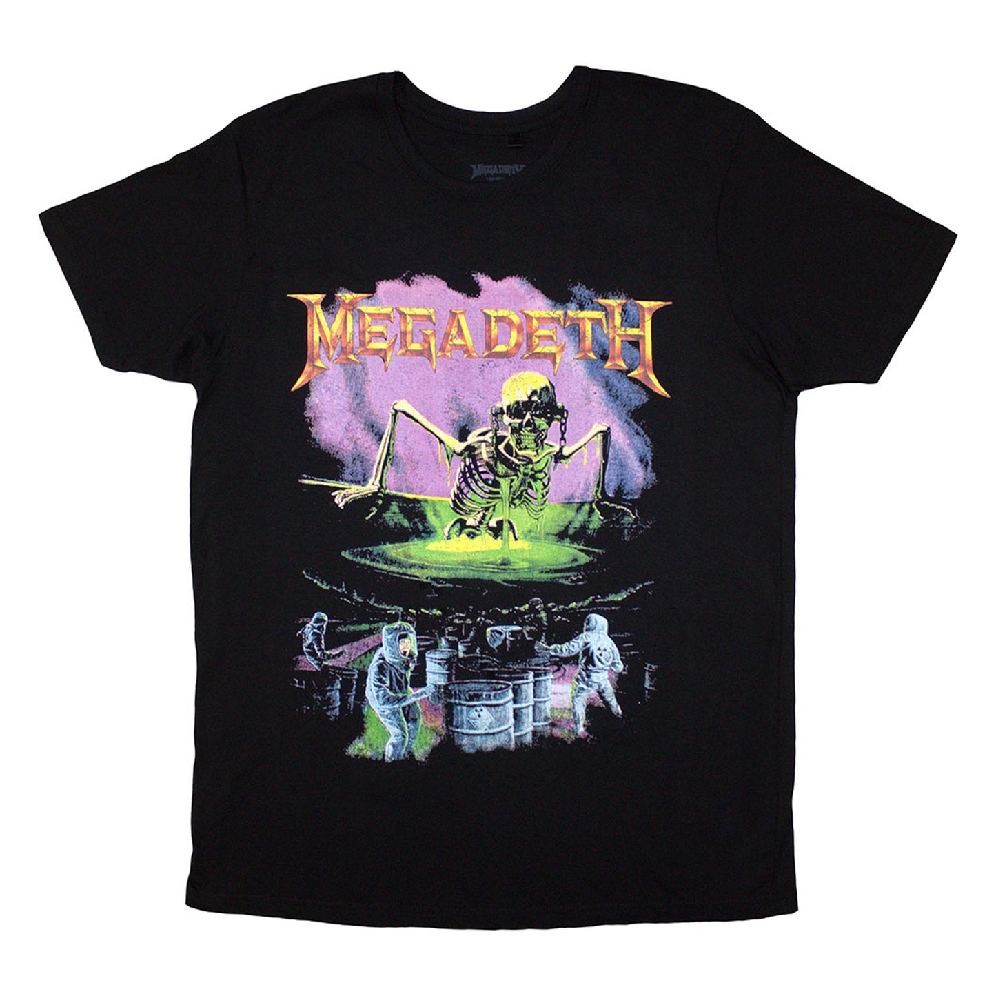 Black - Front - Megadeth Unisex Adult Contaminated Back Print T-Shirt