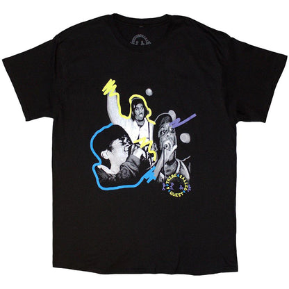 Black - Front - A Tribe Called Quest Unisex Adult Paint T-Shirt
