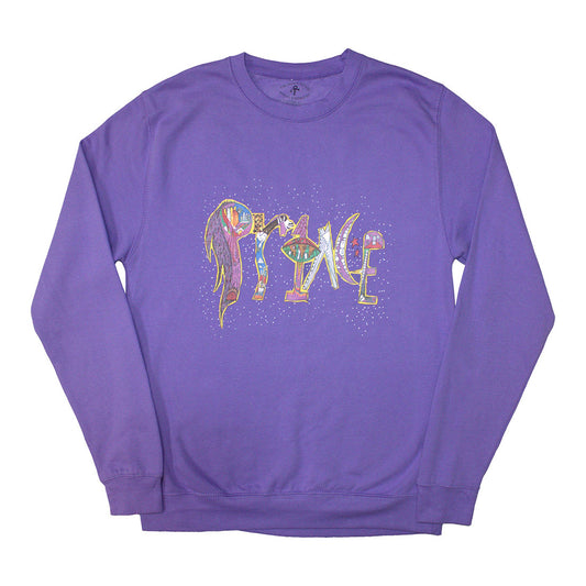 Purple - Front - Prince Unisex Adult 1999 Back Print Sweatshirt