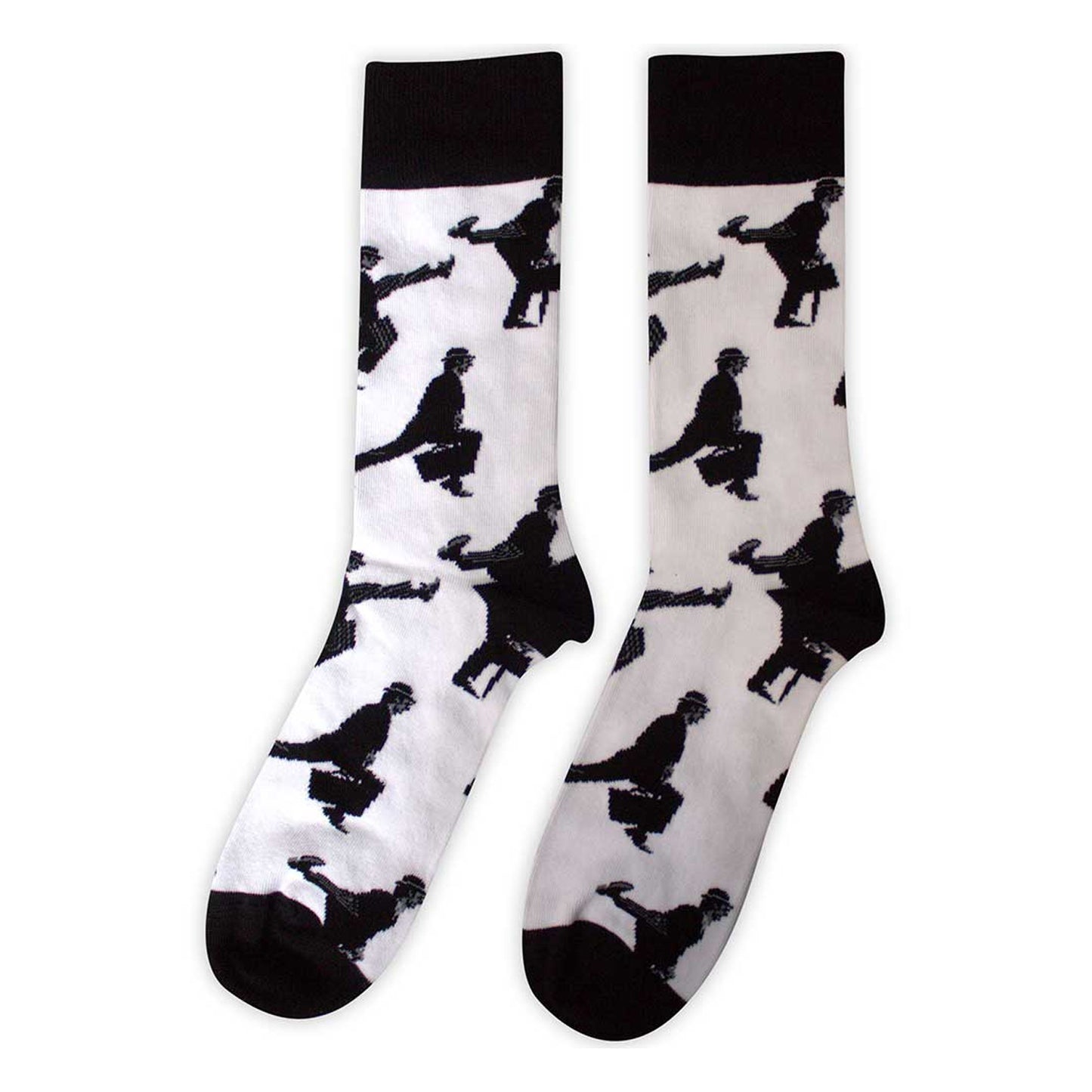 White-Black - Back - Monty Python Unisex Adult Silly Walks Socks