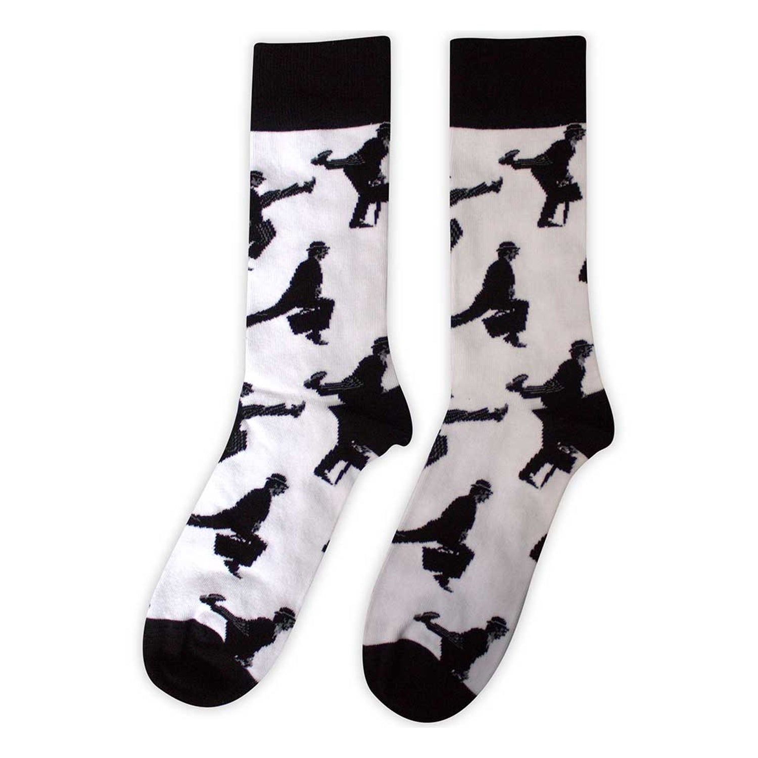 White-Black - Back - Monty Python Unisex Adult Silly Walks Socks
