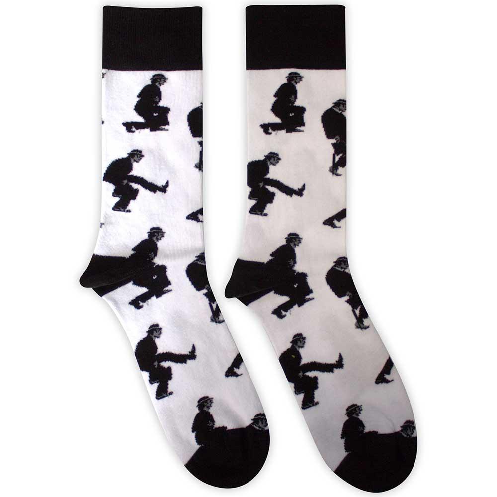 White-Black - Front - Monty Python Unisex Adult Silly Walks Socks