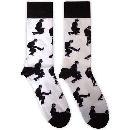 White-Black - Front - Monty Python Unisex Adult Silly Walks Socks