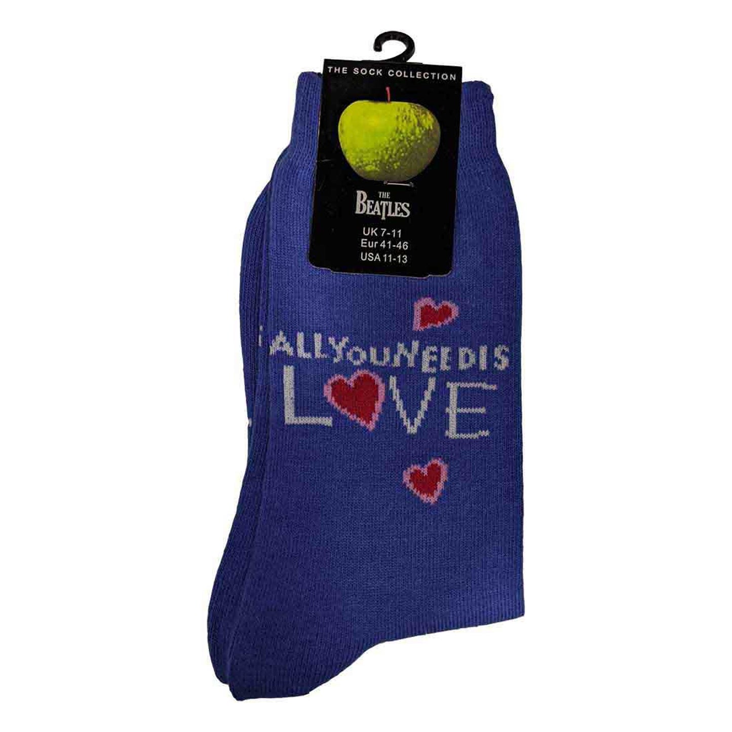Blue - Side - The Beatles Unisex Adult All You Need Is Love Socks