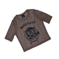 Brown-Black - Back - Motorhead Womens-Ladies War Pig Mesh Crop Top
