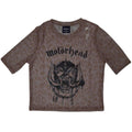 Brown-Black - Front - Motorhead Womens-Ladies War Pig Mesh Crop Top