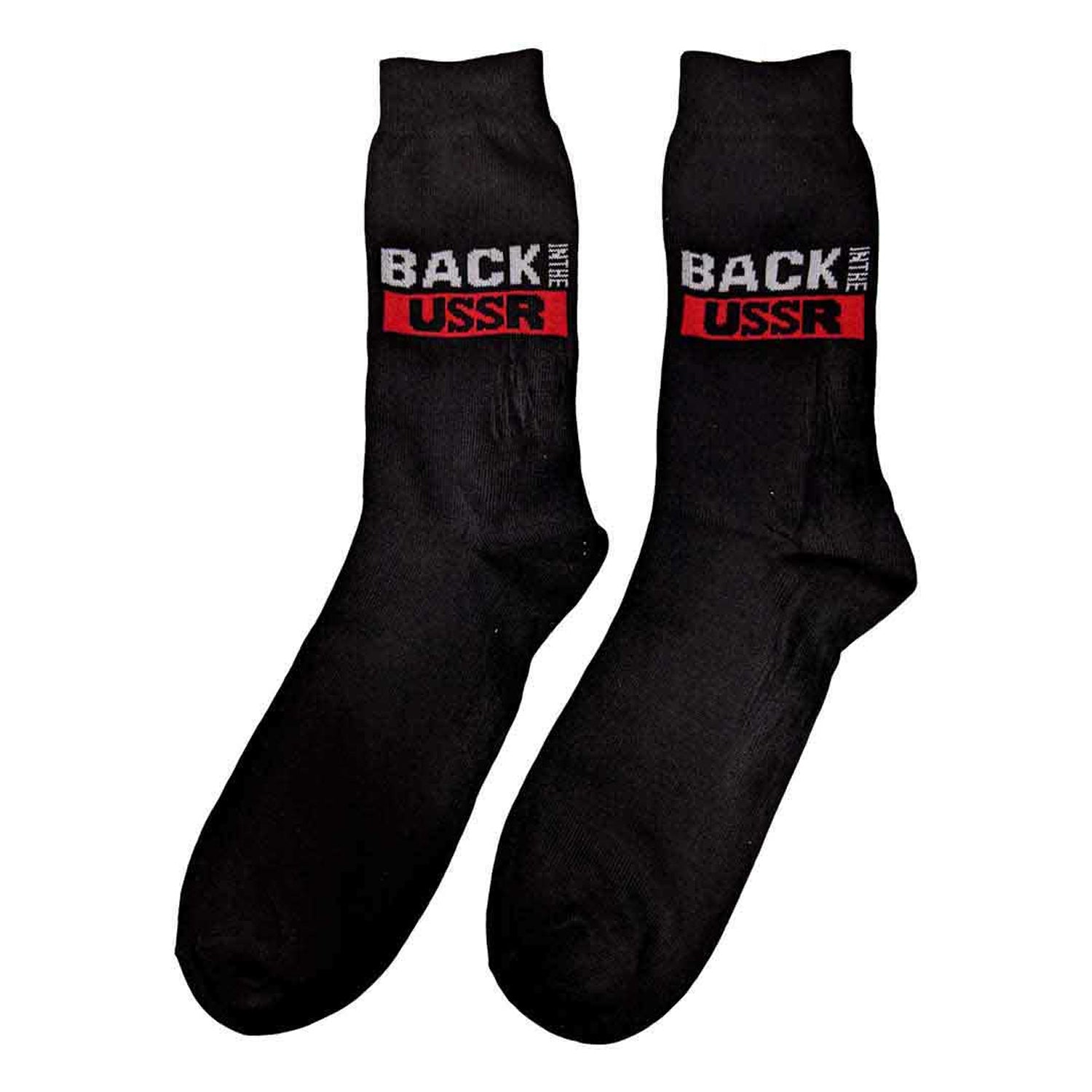 Black - Back - The Beatles Unisex Adult Back In The USSR Socks