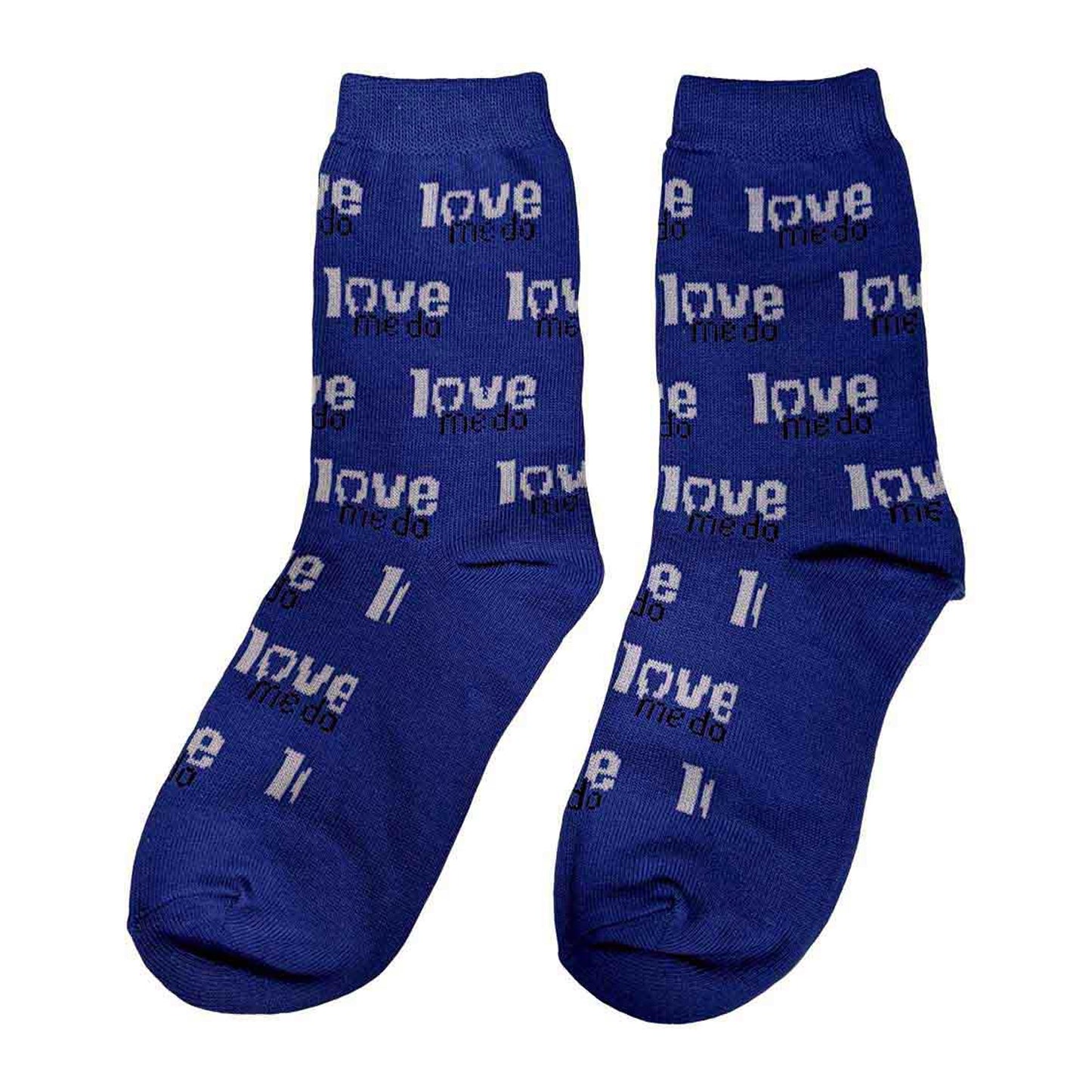 Blue - Back - The Beatles Unisex Adult Love Me Do Socks