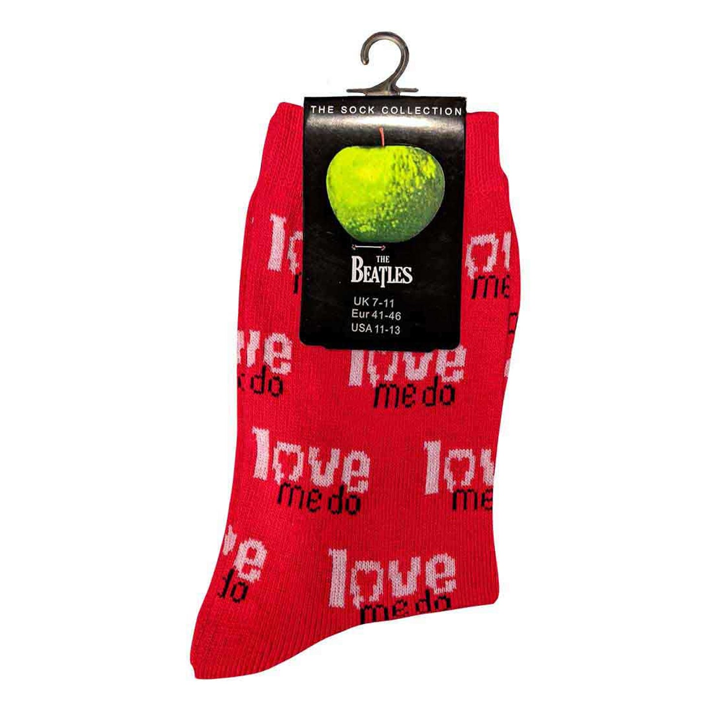 Red - Side - The Beatles Unisex Adult Love Me Do Socks