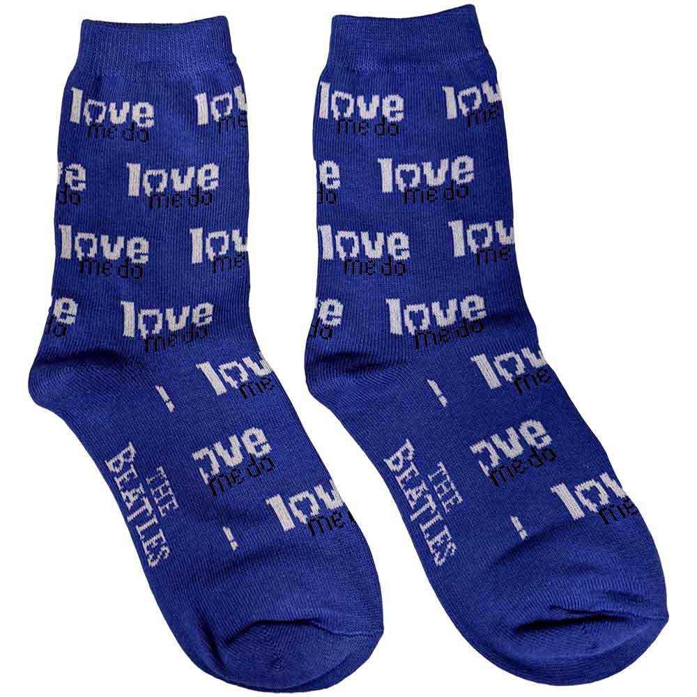 Blue - Front - The Beatles Unisex Adult Love Me Do Socks