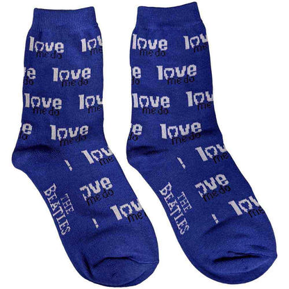 Blue - Front - The Beatles Unisex Adult Love Me Do Socks