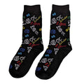 Dark Blue - Back - The Beatles Womens-Ladies Love Socks