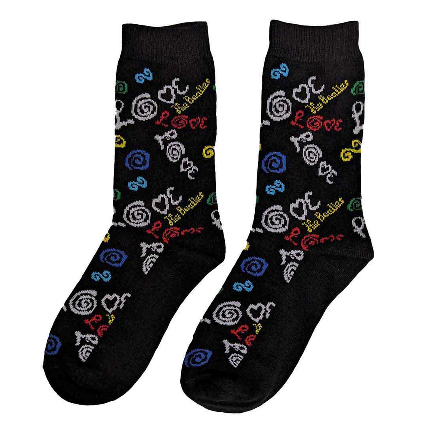 Dark Blue - Back - The Beatles Unisex Adult Love Socks