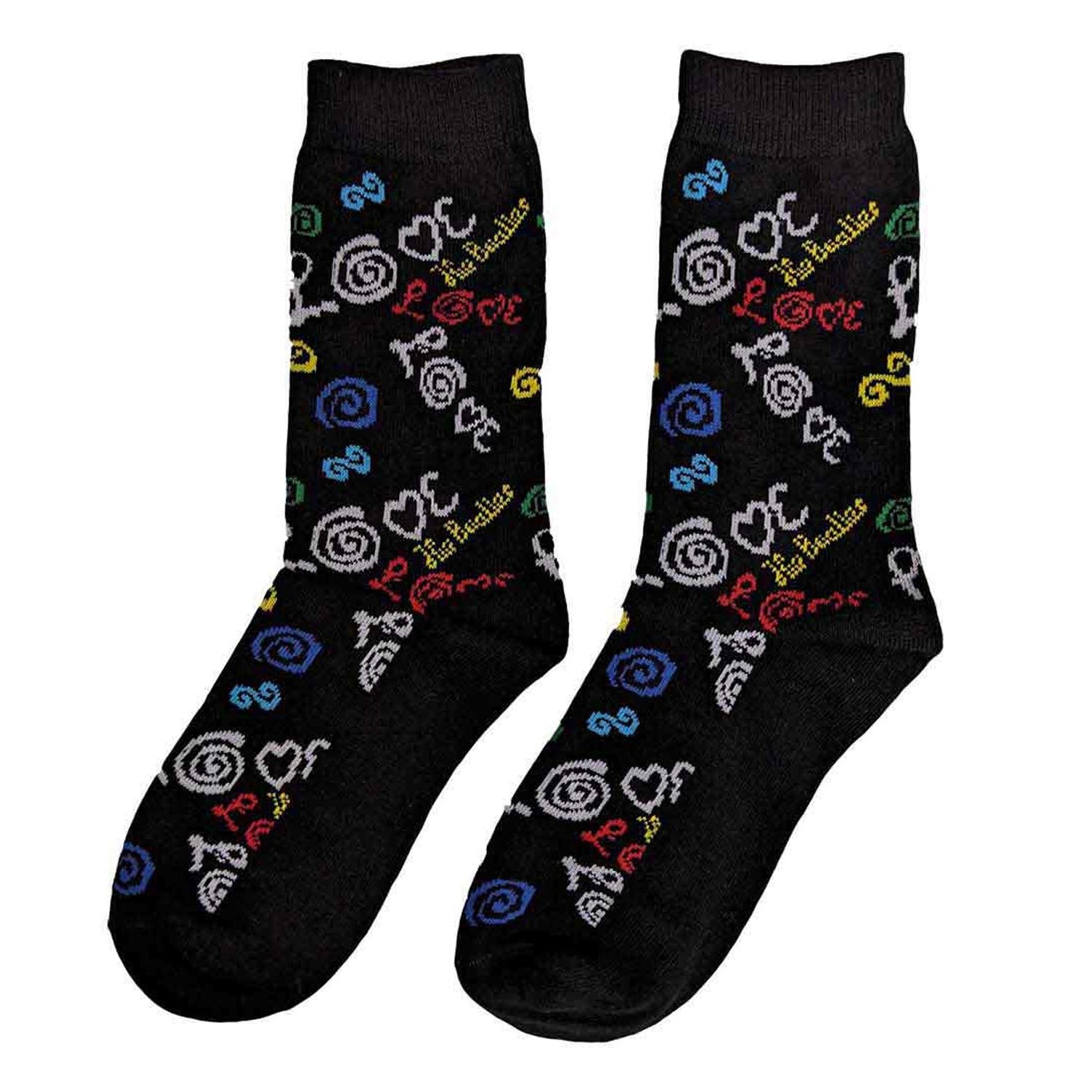Dark Blue - Back - The Beatles Unisex Adult Love Socks