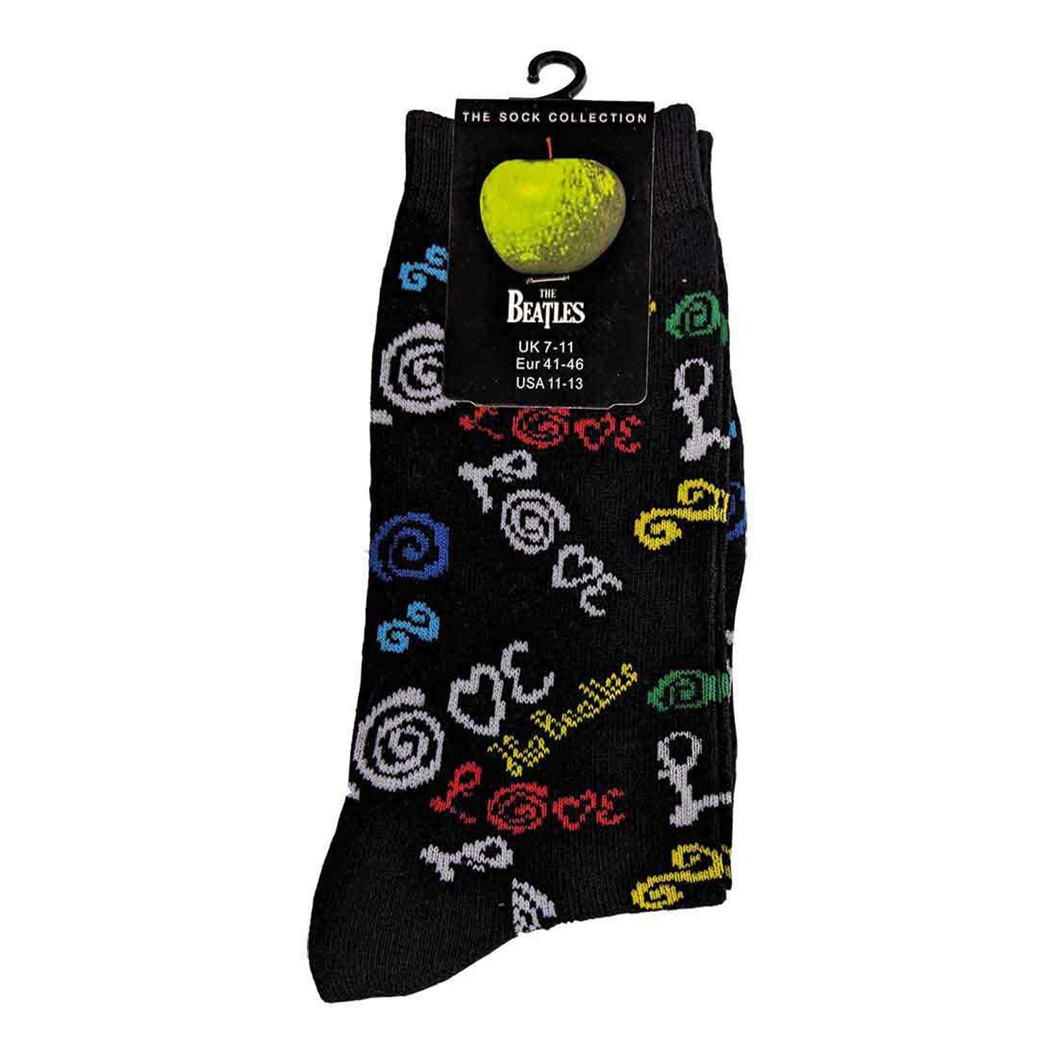 Dark Blue - Side - The Beatles Unisex Adult Love Socks