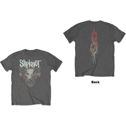 Charcoal Grey - Front - Slipknot Childrens-Kids Infected Goat T-Shirt