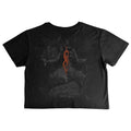 Black - Back - Slipknot Womens-Ladies Ouija Belt Crop Top