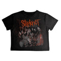 Black - Front - Slipknot Womens-Ladies Ouija Belt Crop Top