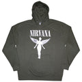 Khaki Green - Front - Nirvana Unisex Adult Angelic Pull Over Hoodie