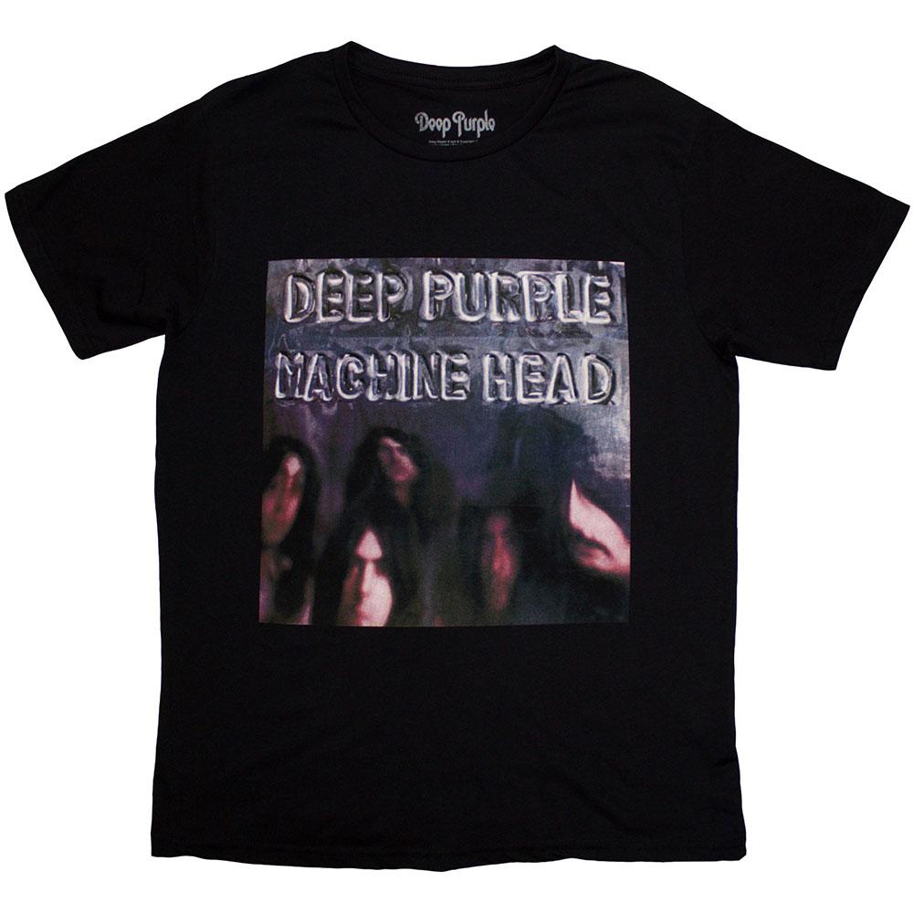 Black - Front - Deep Purple Unisex Adult Machine Head Album Cover T-Shirt