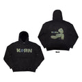 Charcoal Grey - Side - Korn Unisex Adult Doll Issues Back Print Stone Wash Pull Over Hoodie
