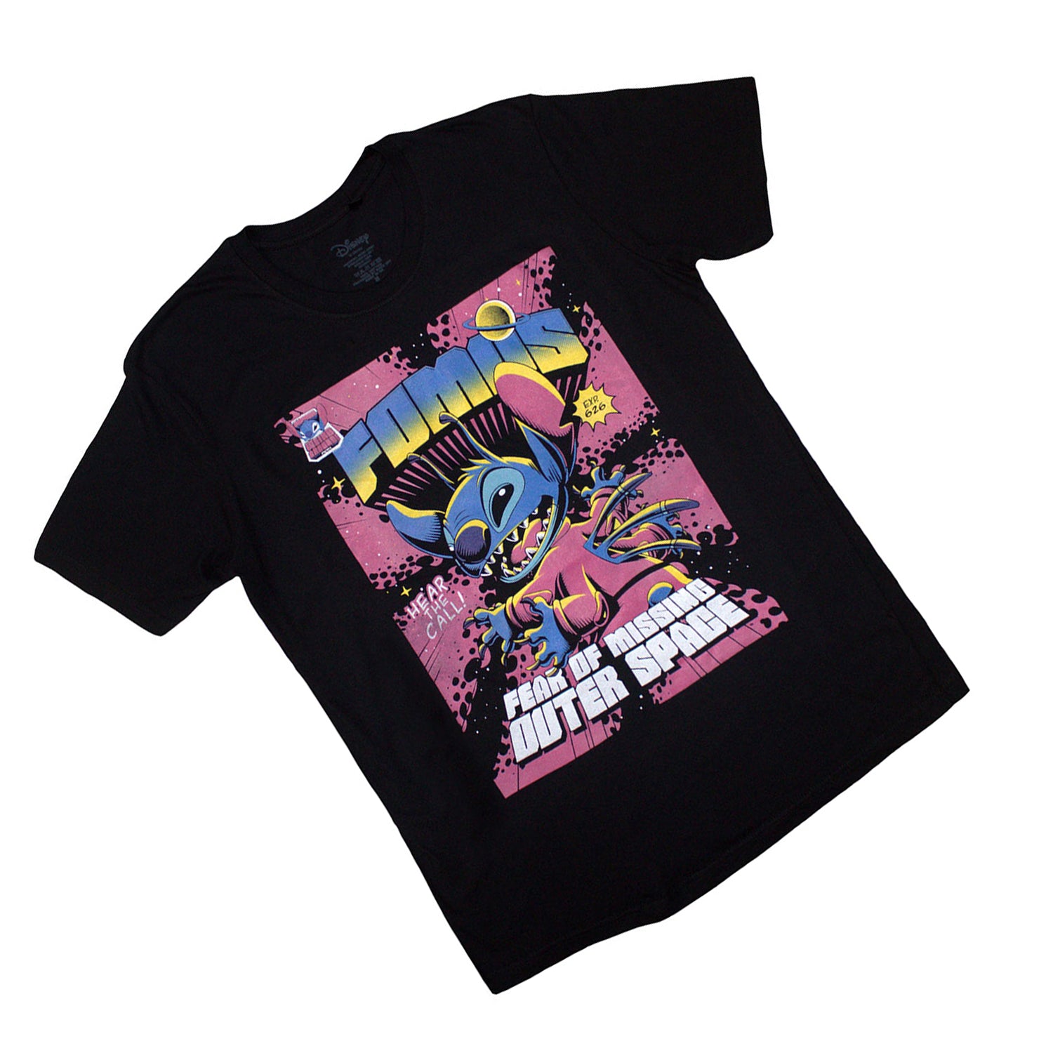 Black - Side - Lilo & Stitch Unisex Adult Fomos T-Shirt