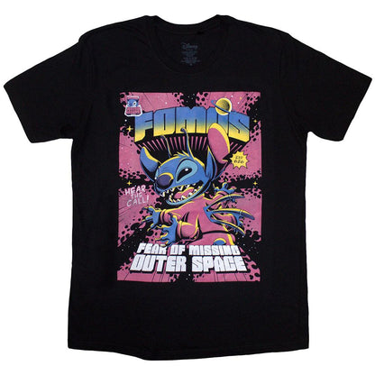 Black - Front - Lilo & Stitch Unisex Adult Fomos T-Shirt