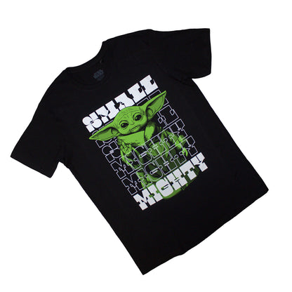 Black - Back - Star Wars The Mandalorian Unisex Adult Small & Mighty Grogu T-Shirt
