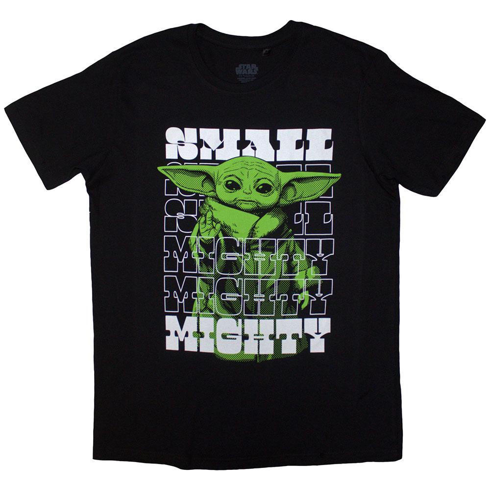 Black - Front - Star Wars The Mandalorian Unisex Adult Small & Mighty Grogu T-Shirt