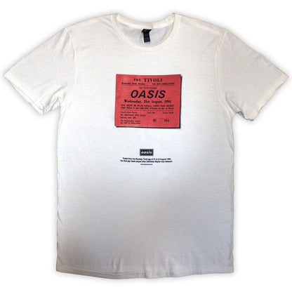 White - Front - Oasis Unisex Adult Definitely Maybe Ticket Stub T-Shirt