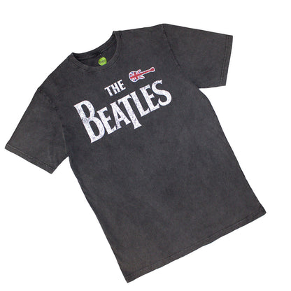 Charcoal Grey - Back - The Beatles Unisex Adult Stone Wash T-Shirt