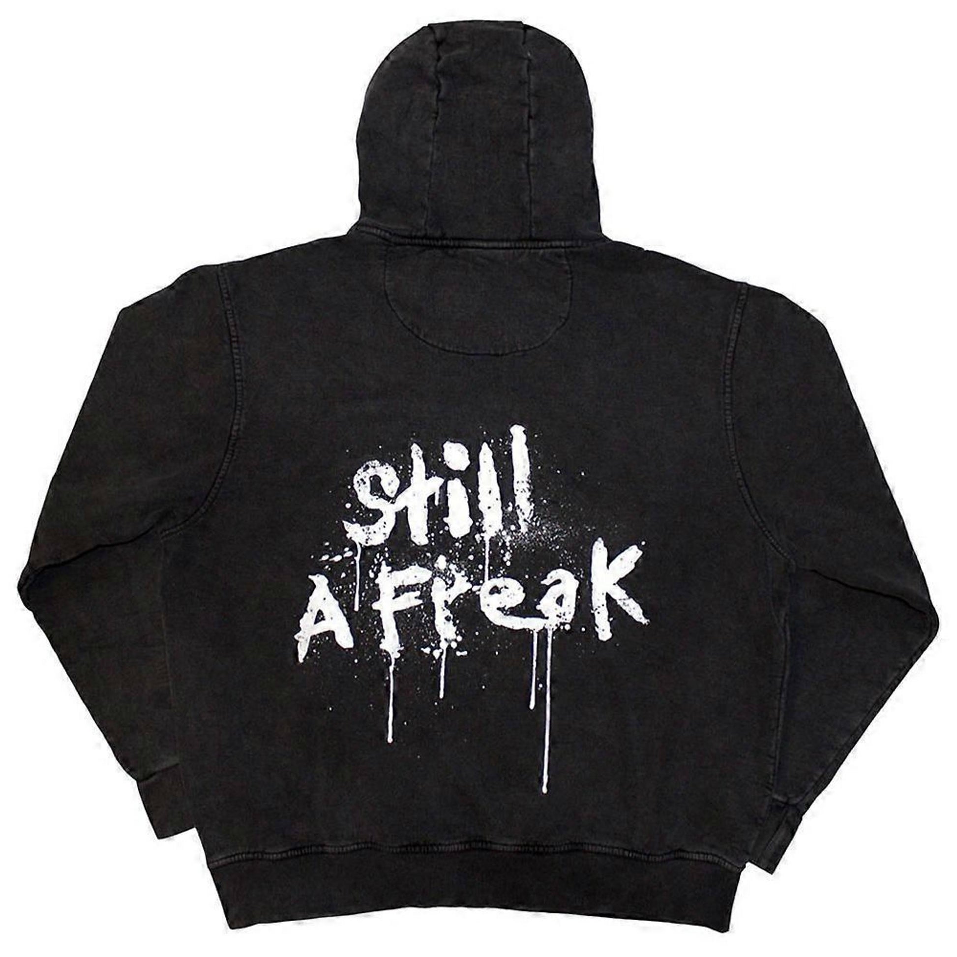 Charcoal Grey - Back - Korn Unisex Adult Still A Freak Back Print Stone Wash Pullover Hoodie